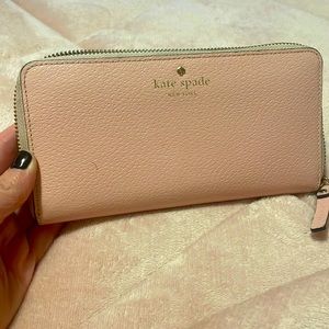 Kate Spade Wallet Pink zip around wallet